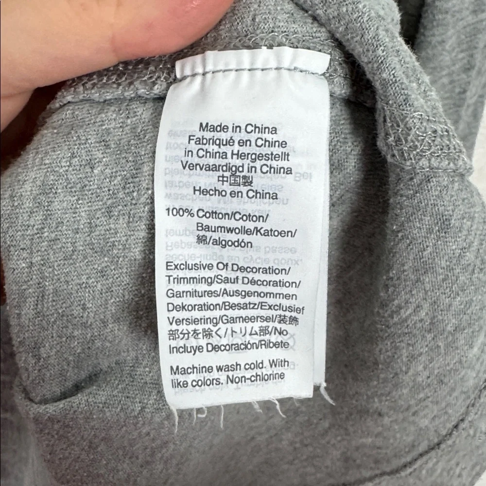 J.Crew Garment Dyed‎ Slub Cotton Henley Shirt Gray Long Sleeve Size Large